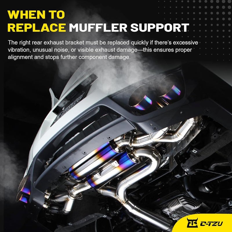 C-Tzu Rear Right Exhaust Bracket Muffler Support Assembly for 2019-2025 Ram 1500 (3.0L, 3.6L, 5.7L, 6.2L) - Passenger Side, Replaces 68395841AA - Image 5